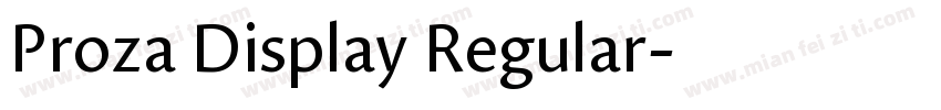 Proza Display Regular字体转换